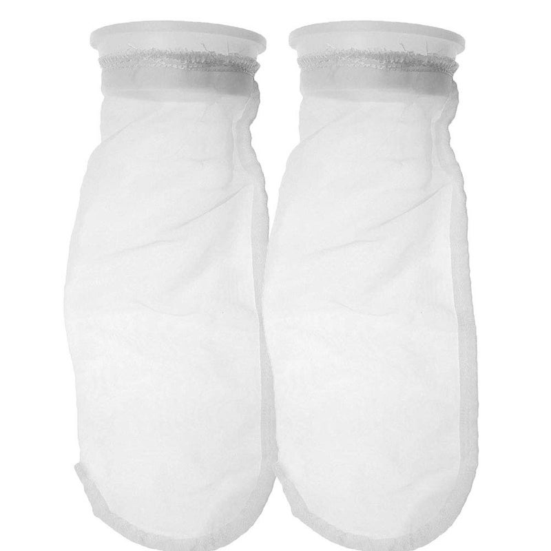 Honritone Nylon Mesh Filter Socks 4 Inch Ring 50/100 / 200/300 Micron - by 15 Inch Long â€“ Aquarium Filter Bags - 2 Pack (400 Micron - 4 x 15 Inch) - Image 1